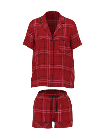 Kratki Flanel Pidžama Set