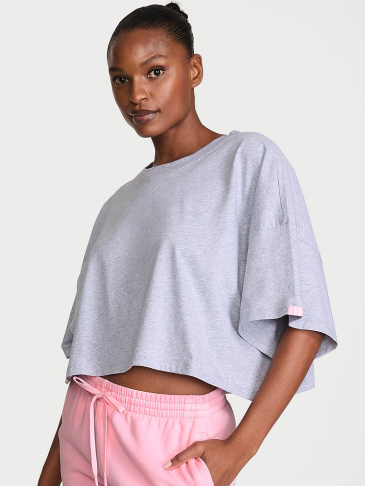 Logo Pamučni Oversized Crop Top