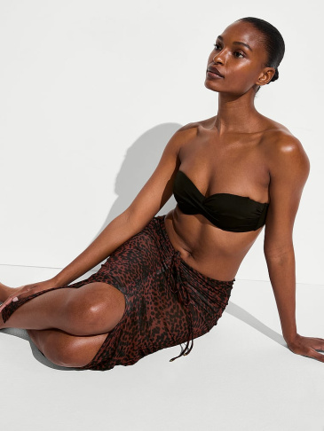 Beachwear Mesh Cinched Maxi Suknja