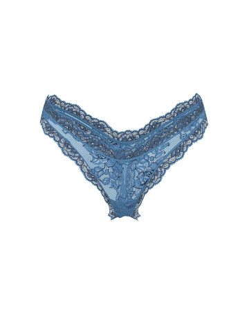 Denim Rose Čipkaste Tanga Gaćice Visokog Izreza