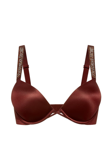 Bombshell Logo Sjajni Push-Up Grudnjak Sa Bretelama I Efektom Dodavanja 2 Korpe