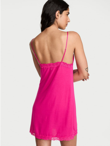 SoSoft™ Modalna Slip Haljina Sa Čipkastim Rubom I Vezivanjem Napred