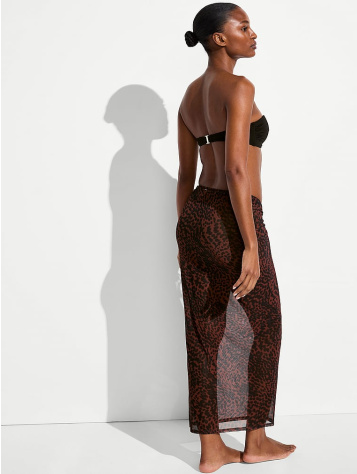 Beachwear Mesh Cinched Maxi Suknja