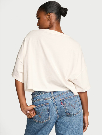 Logo Pamučni Oversized Crop Top