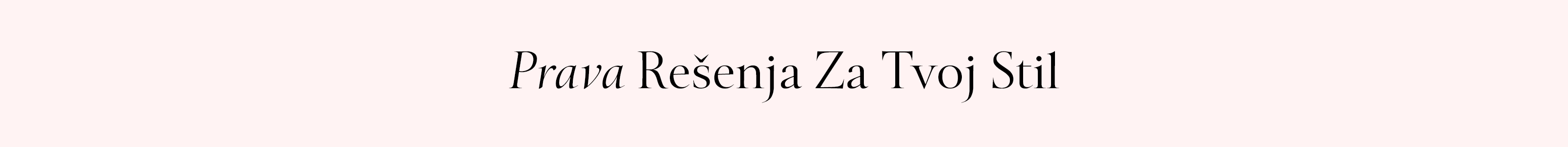 Real style soulution black text on a pale baby pink background
