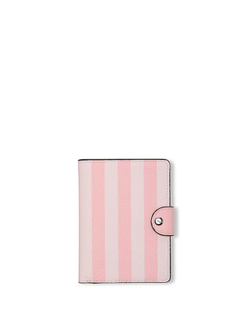 Victoria's Secret siganture stripes 2-Piece In-Flight Travel Accessories Set on a light grey background.